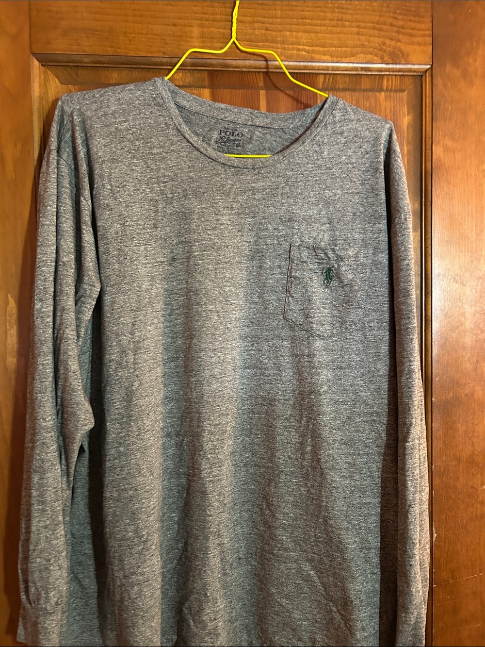 Polo by Ralph Lauren Gray Heather Long-Sleeve Pocket Tee